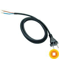 Сетевой кабель с вилкой 2,4х2 мм U/UTP Cu Stranded PVC