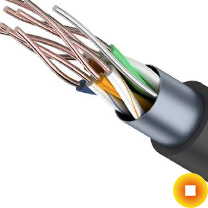 Сетевой кабель витая пара 0,4х4 мм F/UTP Cu Stranded PP